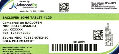 Baclofen 10mg Tablet #120 (Baclofen 10mg Tablet 80425 0568 04)